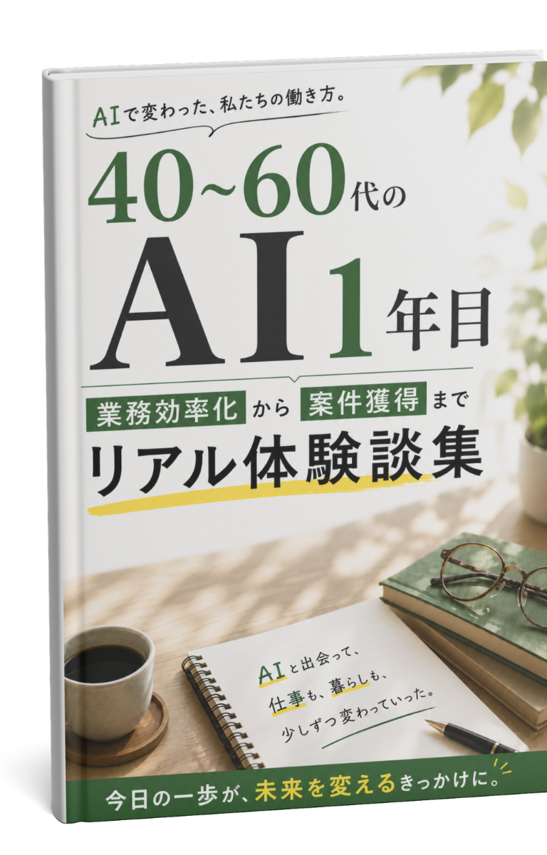 まだ間に合う！40〜60代のAI1年目〈案件獲得〉事例集